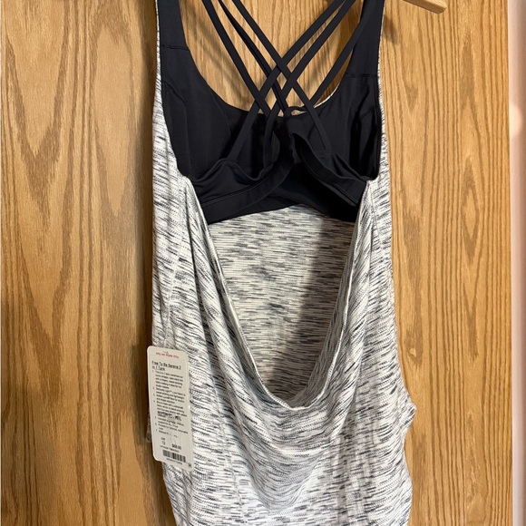 Lululemon Athletica Black and Gray Free to Be Serene 2 in 1 tank - Picture 3 of 4